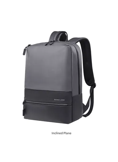 15.6" Water-Resistant Laptop Backpack Multi-Functional Travel Bag with Trolley Sleeve &amp; Padded Straps LM-7F - Off White