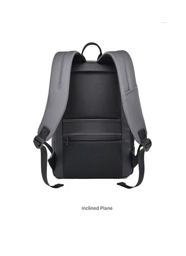 15.6" Water-Resistant Laptop Backpack Multi-Functional Travel Bag with Trolley Sleeve &amp; Padded Straps LM-7F - Off White