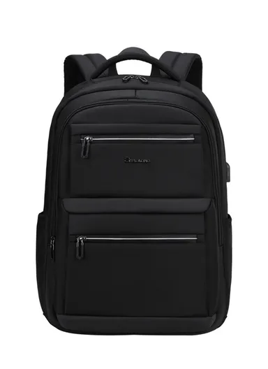 15.6" Laptop Backpack Multi-Functional Travel Bag with Trolley Sleeve &amp; Padded Straps SL73 - Black