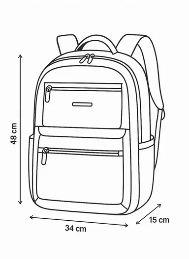 15.6" Laptop Backpack Multi-Functional Travel Bag with Trolley Sleeve &amp; Padded Straps SL73 - Grey