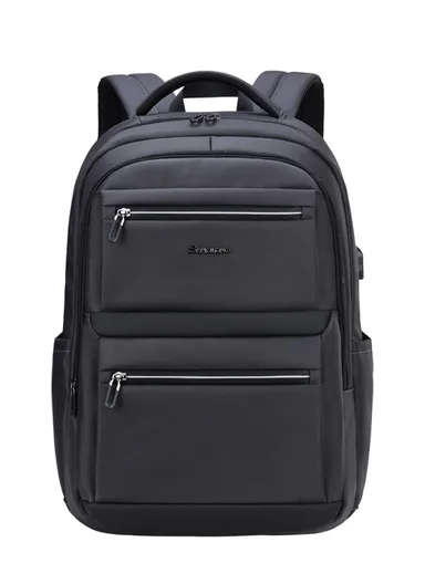 15.6" Laptop Backpack Multi-Functional Travel Bag with Trolley Sleeve &amp; Padded Straps SL73 - Grey