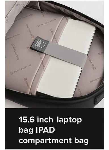 15.6" Water-Resistant Laptop Backpack Multi-Functional Travel Bag with Trolley Sleeve &amp; Padded Straps SH-22 - Grey