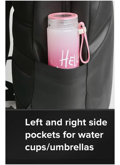 15.6" Water-Resistant Laptop Backpack Multi-Functional Travel Bag with Trolley Sleeve &amp; Padded Straps SH-22 - Black