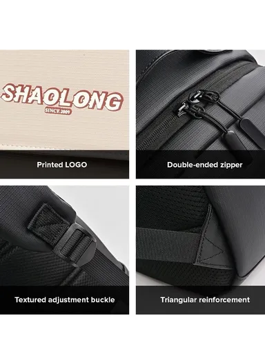 15.6" Water-Resistant Laptop Backpack Multi-Functional Travel Bag with Trolley Sleeve &amp; Padded Straps SH-22 - Black