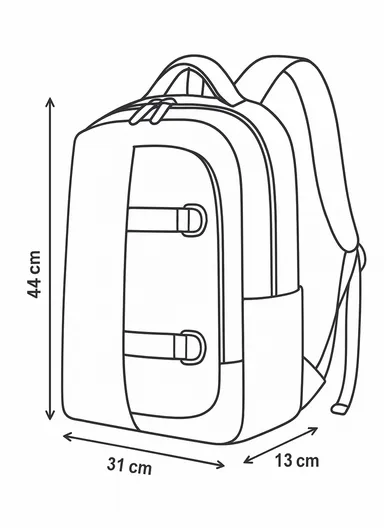 15.6" Water-Resistant Laptop Backpack Multi-Functional Travel Bag with Trolley Sleeve &amp; Padded Straps SH-22 - Beige
