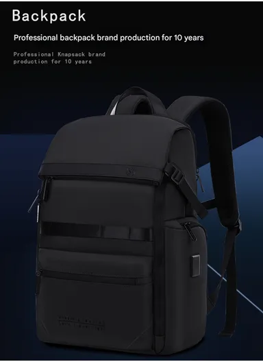 15.6" Water-Repellent Laptop Business &amp; Travel Backpack AK53 - Black