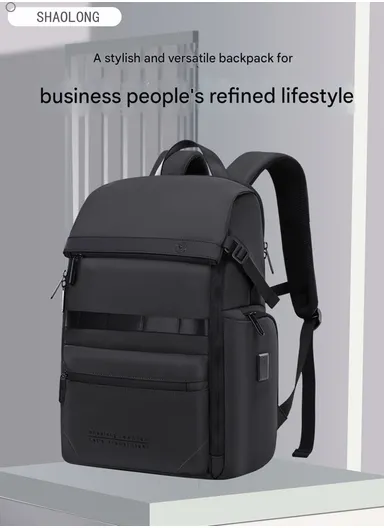 15.6" Water-Repellent Laptop Business &amp; Travel Backpack AK53 - Black