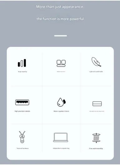 15.6" Water-Repellent Laptop Business &amp; Travel Backpack AK53 - Black