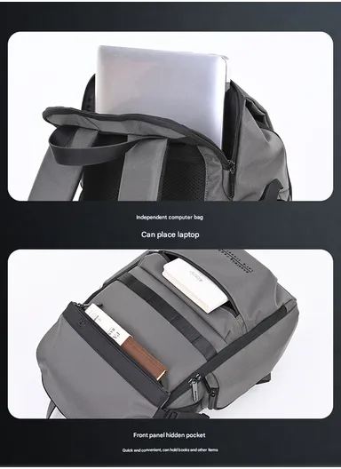 15.6" Water-Repellent Laptop Business &amp; Travel Backpack AK53 - Black