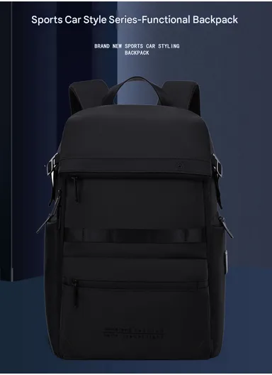 15.6" Water-Repellent Laptop Business &amp; Travel Backpack AK53 - Black