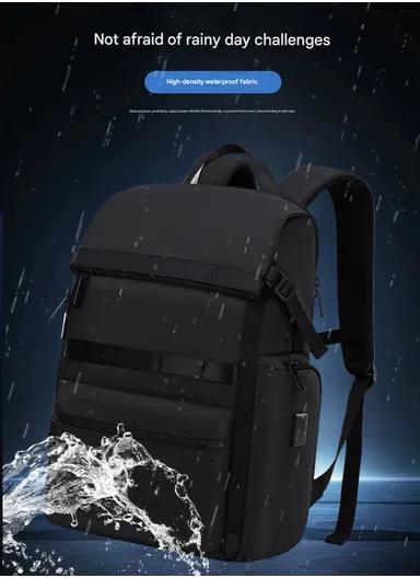 15.6" Water-Repellent Laptop Business &amp; Travel Backpack AK53 - Black