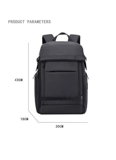 15.6" Water-Repellent Laptop Business &amp; Travel Backpack AK52 - Grey