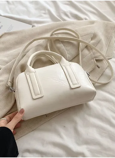 Chic Stylish Mini Satchel Elegant Small Hand Bag - White