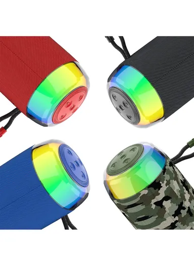 2" Portable Bluetooth Speaker Stereo HiFi Subwoofer Wireless Speaker with Aux TF Card &amp; FM Radio Support ZQS-L05 - Red