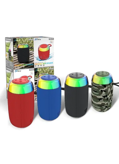 2" Portable Bluetooth Speaker Stereo HiFi Subwoofer Wireless Speaker with Aux TF Card &amp; FM Radio Support ZQS-L05 - Blue