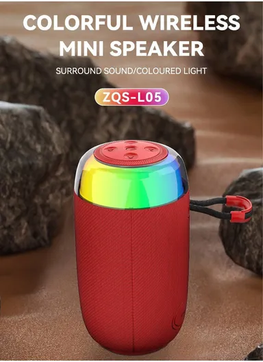 2" Portable Bluetooth Speaker Stereo HiFi Subwoofer Wireless Speaker with Aux TF Card &amp; FM Radio Support ZQS-L05 - Black