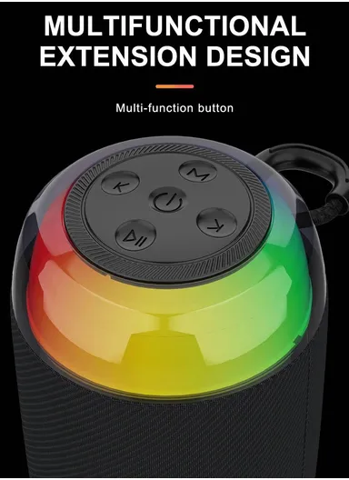 2" Portable Bluetooth Speaker Stereo HiFi Subwoofer Wireless Speaker with Aux TF Card &amp; FM Radio Support ZQS-L05 - Black