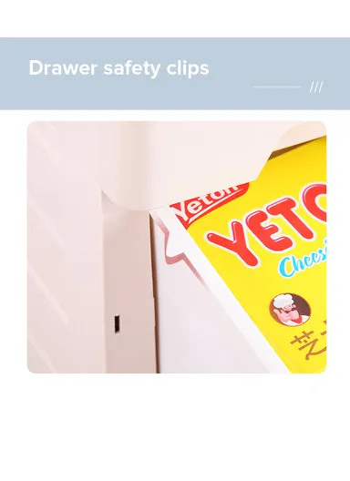 5-Tier 4 Big &amp; 2 Small Lockable Drawers Plastic Storage Cabinet with Wheel Legs, Multi-Use Bedroom Cabinet Organizer 5825 (W58 x D40 x H123.5)cm - Multicolor