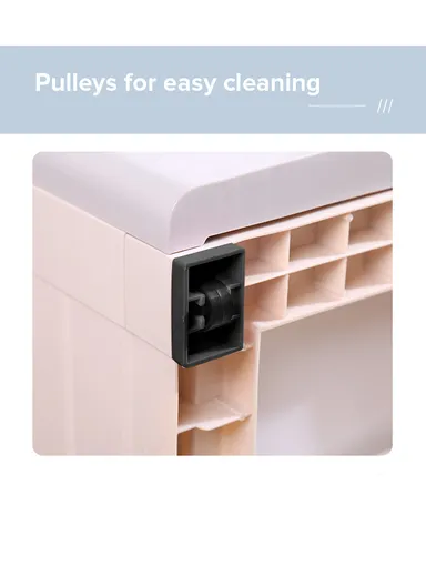 5-Tier 4 Big &amp; 2 Small Lockable Drawers Plastic Storage Cabinet with Wheel Legs, Multi-Use Bedroom Cabinet Organizer 5825 (W58 x D40 x H123.5)cm - Multicolor