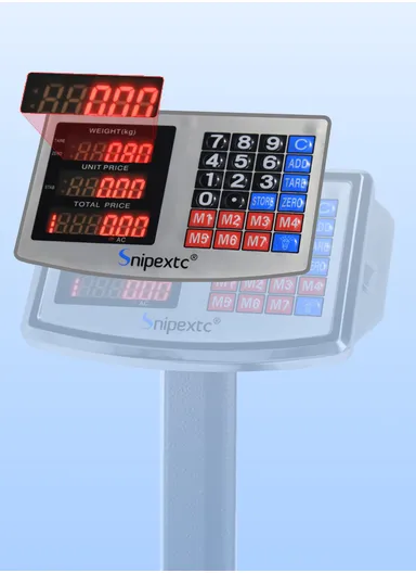 150Kg Foldable Double-Sided LED Display Electric Platform Scale, 4V Rechargeable Heavy Duty Scale with Power Switch SC-1 (L40 x W30 x H60)cm