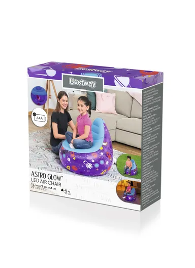 Astro Glow Kids Inflatable Air Chair 75122 72x72x64cm 
