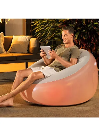 Inflatable Chair, Outdoor Armchair with LED Lights 75086 102x97x70cm 