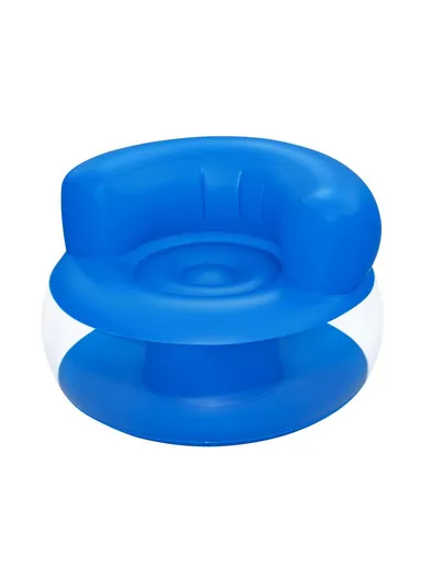 Inflatable PVC Round Sofa Foldable &amp; Reclining 75138 112x70cm - Blue
