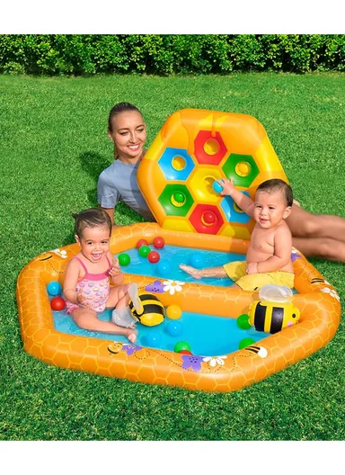  2 in 1 Lil' Beehive Baby Pool With 2 Ball 127x119x61cm