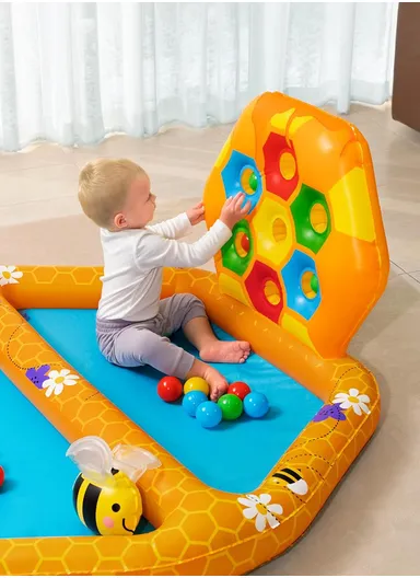  2 in 1 Lil' Beehive Baby Pool With 2 Ball 127x119x61cm