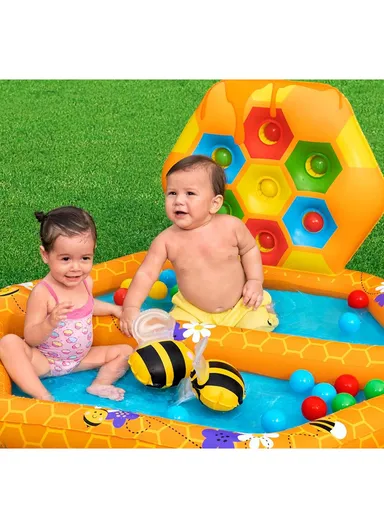  2 in 1 Lil' Beehive Baby Pool With 2 Ball 127x119x61cm