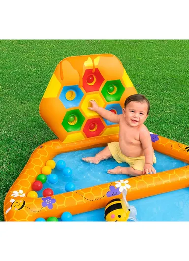  2 in 1 Lil' Beehive Baby Pool With 2 Ball 127x119x61cm