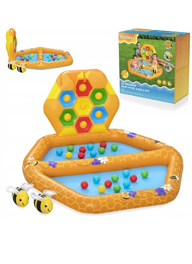  2 in 1 Lil' Beehive Baby Pool With 2 Ball 127x119x61cm
