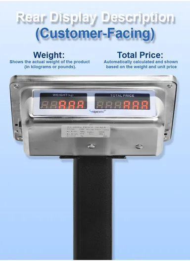 150Kg Foldable Double-Sided LED Display Electric Platform Scale, 6V Rechargeable Heavy Duty Scale with Power Switch SC-5 (L40 x W30 x H70)cm - with Support Bracket