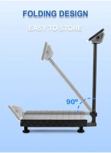 200Kg Foldable Double-Sided LED Display Electric Platform Scale, 4V Rechargeable Heavy Duty Scale with Power Switch SC-2 (L50 x W40 x H70)cm