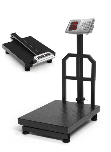 200Kg Foldable Double-Sided LED Display Electric Platform Scale, 6V Rechargeable Heavy Duty Scale with Power Switch SC-6 (L50 x W40 x H80)cm - with Support Bracket