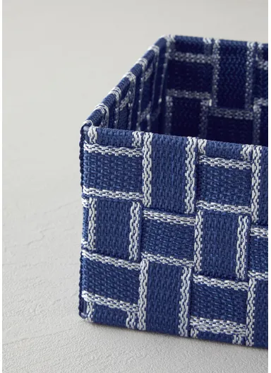 Shine Basket 16x16x9 cm Navy blue