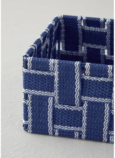 Shine Basket 14x14x7 cm Navy Blue