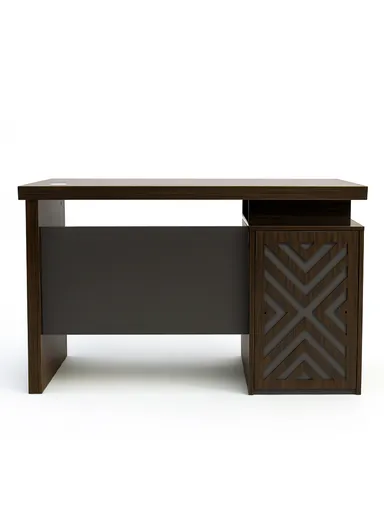 120cm Small Design Office Desk with Drawer Storage, Melamine Board Office Desk BC2464 (W120 x D60 x H76)cm