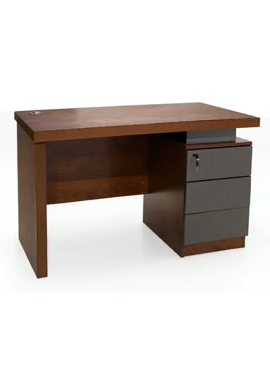 120cm Small Design Office Desk with Drawer Storage, Melamine Board Office Desk BC2467 (W120 x D60 x H75)cm