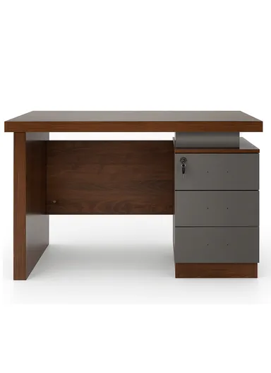 120cm Small Design Office Desk with Drawer Storage, Melamine Board Office Desk BC2467 (W120 x D60 x H75)cm