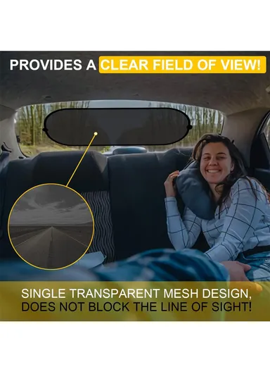 Car Rear Window Sunshade with Suction Cup, Sun UV Rays Protection for Car Back Window (L50 x W100)cm