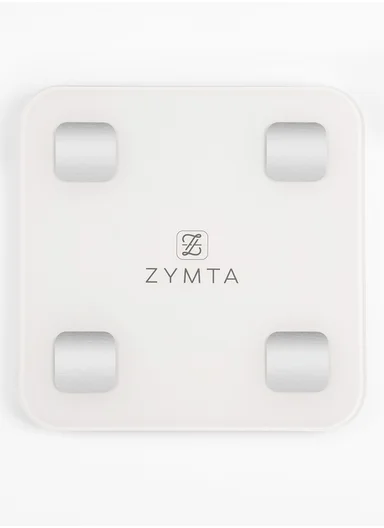 180Kg Max Load Bluetooth Smart Digital Smart Body Scale with Tuya APP, 18 Body Analysis &amp; LCD Display (L28 x W28 x H2.5)cm - White