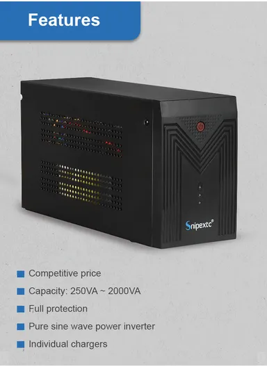 2000VA Sinewave &amp; Squarewave UPS Battery Backup &amp; Surge Protector 10A Battery Power Supply, Dataline Protection