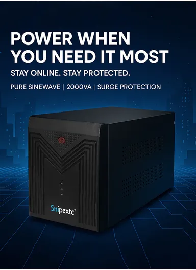 2000VA Sinewave &amp; Squarewave UPS Battery Backup &amp; Surge Protector 10A Battery Power Supply, Dataline Protection