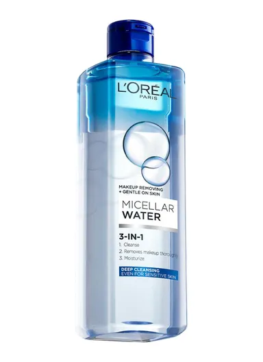 3-in-1 Deep Cleansing Micellar Water for Long Wear Makeup Remover, 400ml