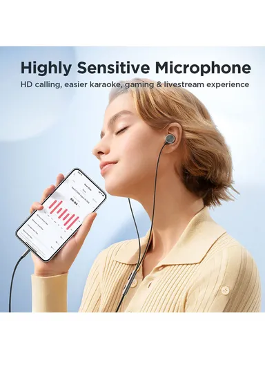 1.2m 3.5mm Wired Series In-Ear Metal Wired Earbuds JR-EW03 - Silver