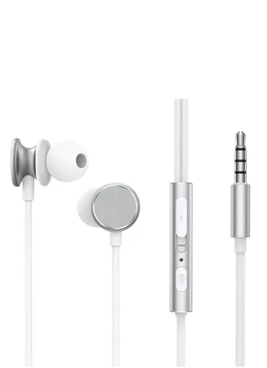 1.2m 3.5mm Wired Series In-Ear Metal Wired Earbuds JR-EW03 - Silver