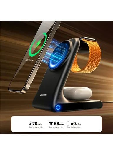 15W 3 in 1 Magnetic Wireless Charging Stand for iPhone / Apple Watch / Airpods JR-W15