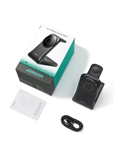 15W 3 in 1 Magnetic Wireless Charging Stand for iPhone / Apple Watch / Airpods JR-W15