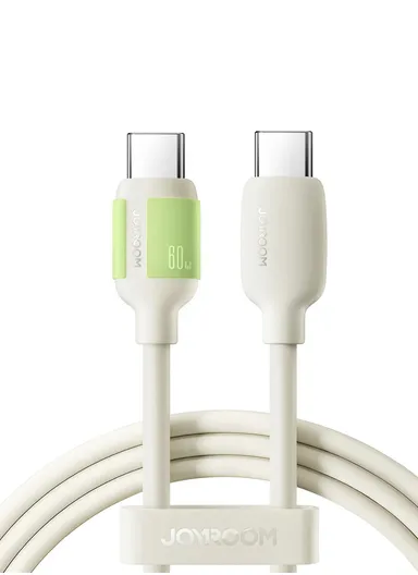 1.2m Fluorescent Series Fast Charging Data Cable Type-C to Type-C S-A53 - Beige